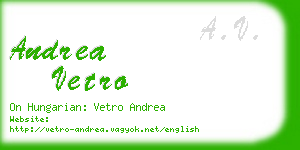 andrea vetro business card